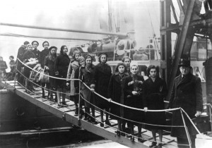 Arrival of Jewish refugees, London, Feb 1939
