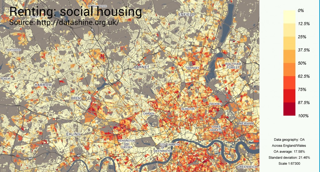 map - social rented