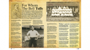 Page one of an article written by John Fennelly about Walter that appeared in the Tottenham Hotspur monthly magazine Hotspur