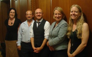 Patrick Harvie with fellow Greens after the meeting
